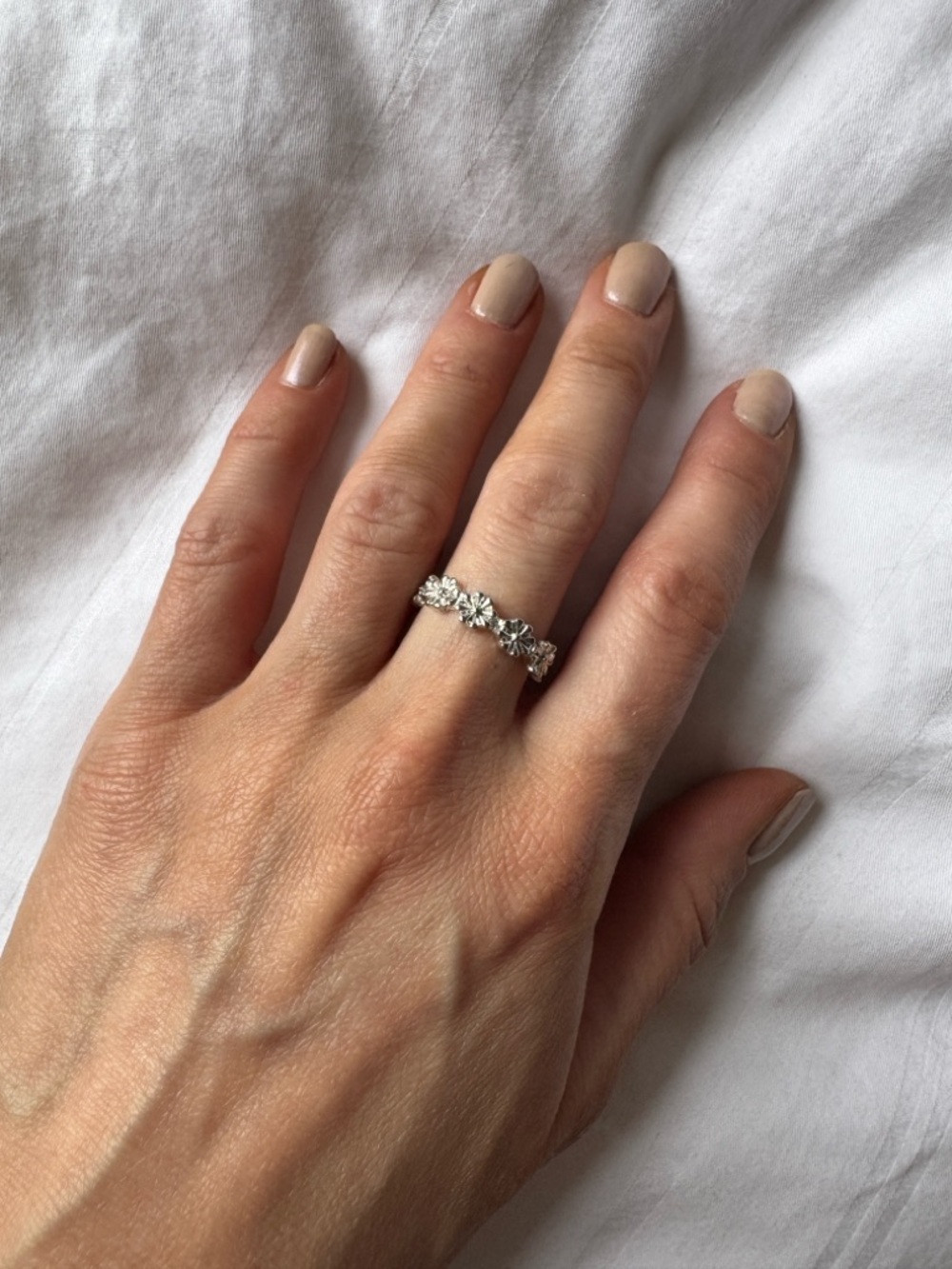 Vintage Sterling Silver Daisy Ring